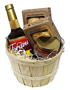 Autumn Harvest Apple Basket with Torani Syrup candle and old fashioned pies