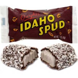 Owyhee Idaho Spud Chocolate Candy Bars with marshmallow and coconut
